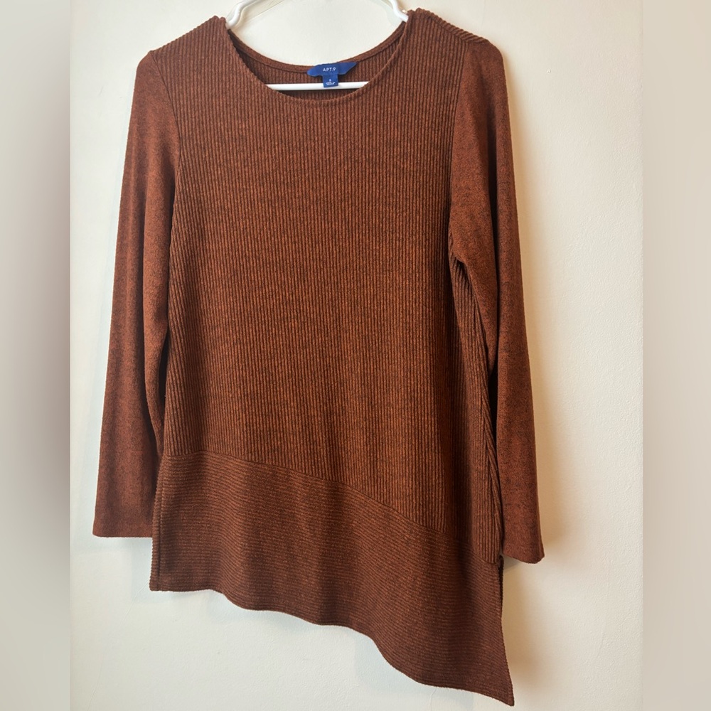 Brown Asymmetrical Sweater-Great Condition Size-S